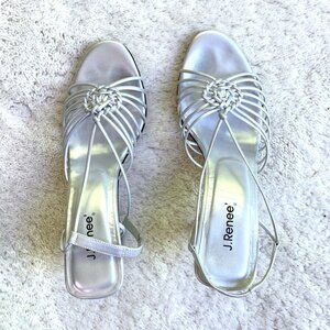 Women's Shoes J. Renee Size 7 1/2 M Silver Used One Time Great Condition